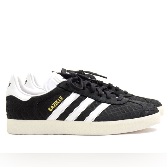 adidas Shoes - Adidas Original Gazelle Black Fish Scale Sneakers